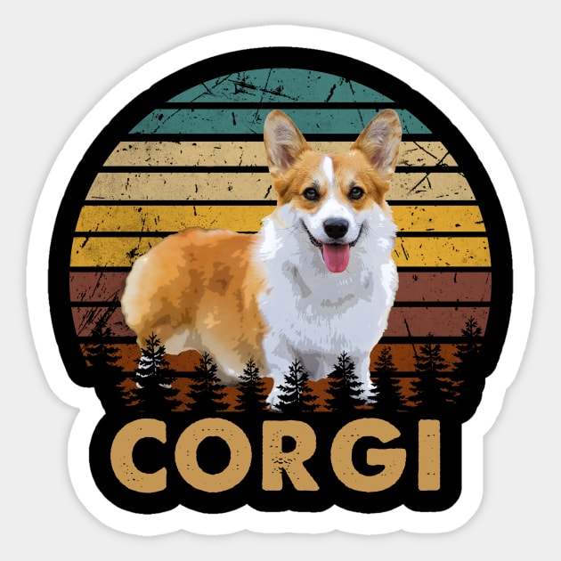 Corgi Love Fashionable Tee Celebrating the Affection for Welsh Corgis Sticker by Northground